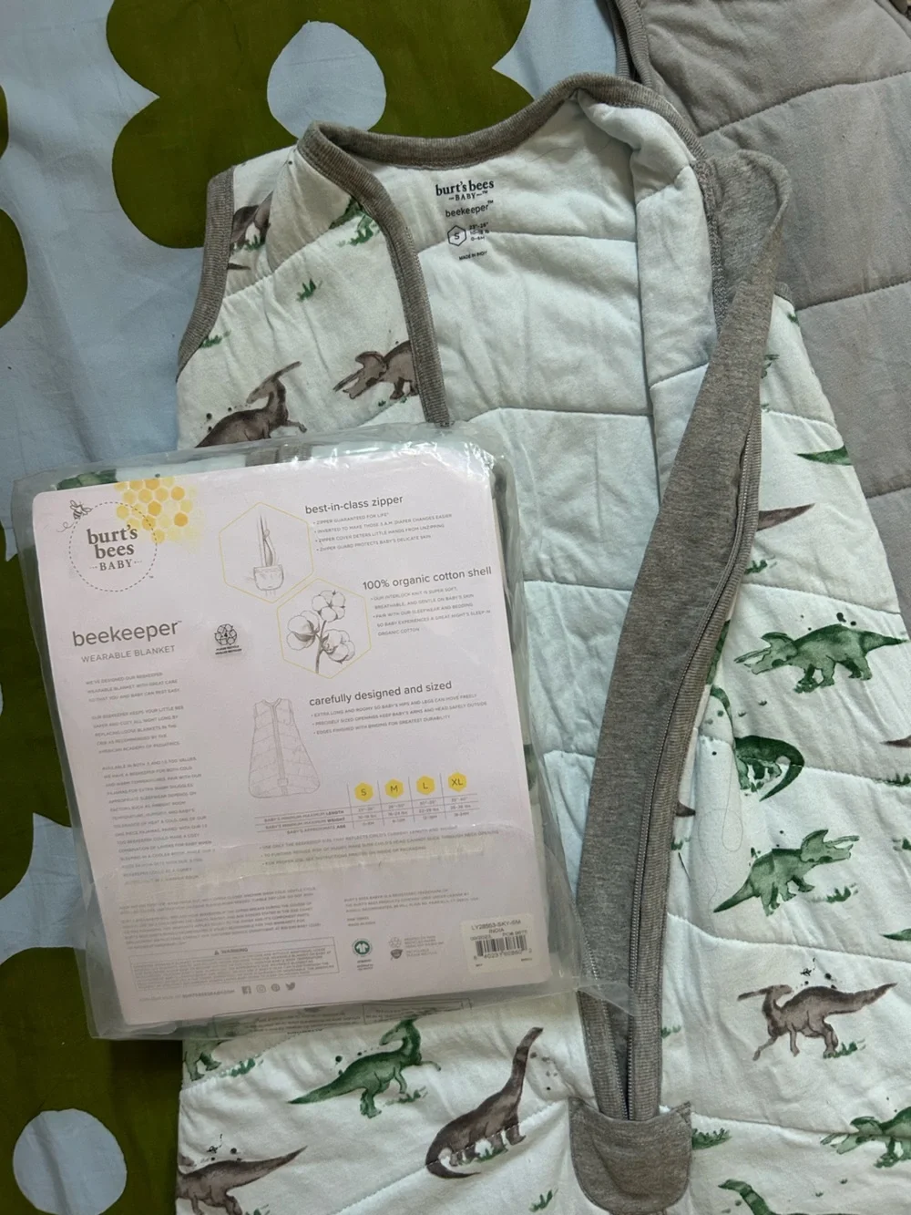 Set of 3 Burt's Bees size S Sleep Sacks - 1 new in package, 2 previously used